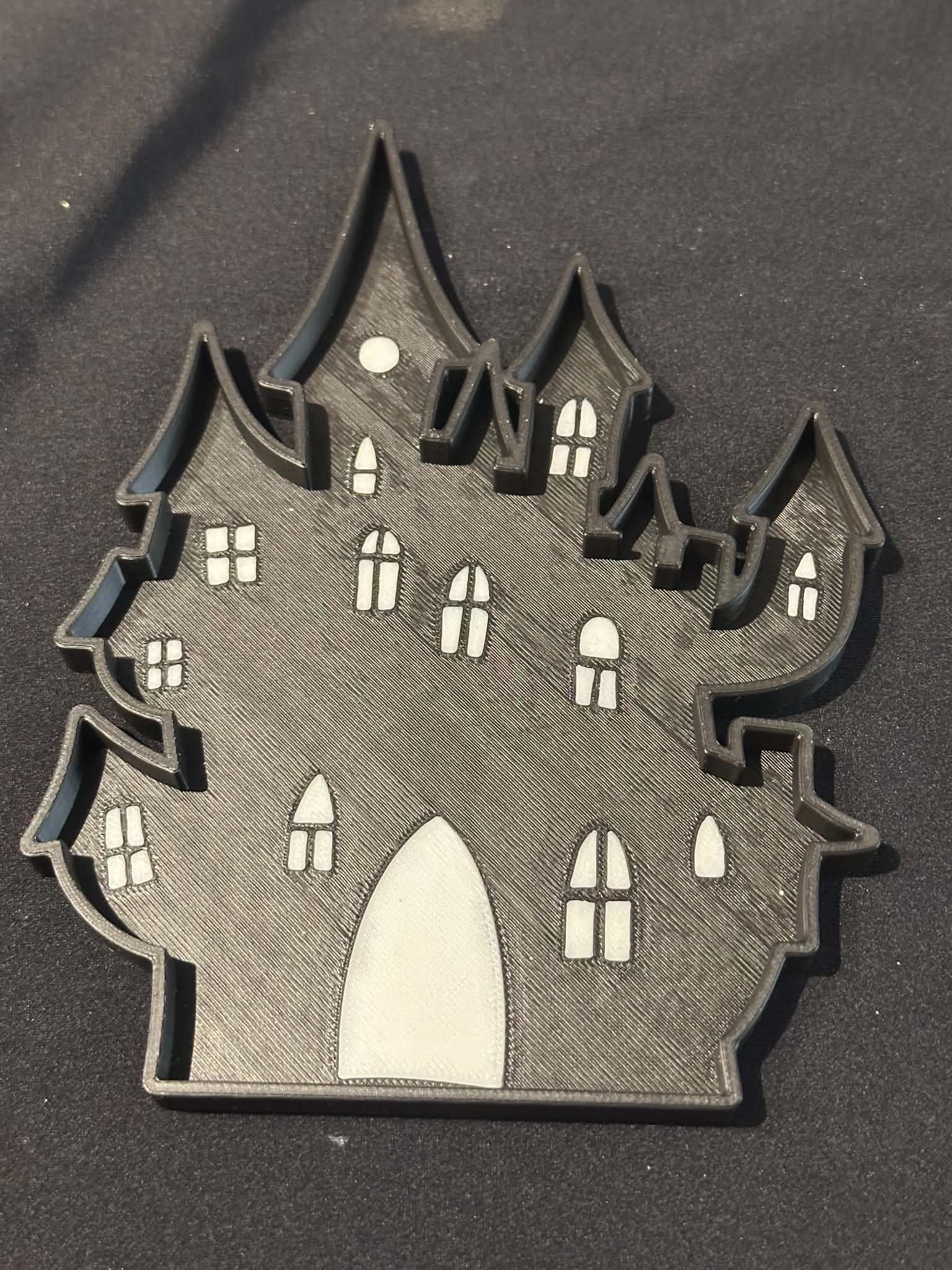 3D Printed Haunted House tray - great for sensory play trays - Image 1