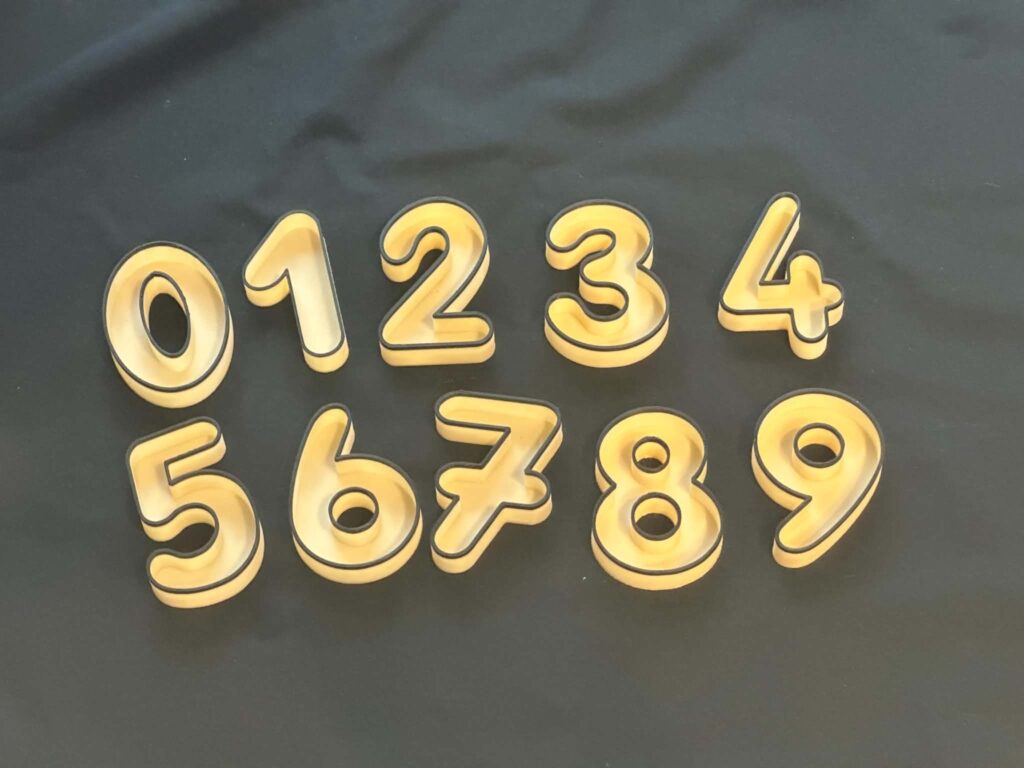 3D printed Mini Number tray 0 to 9 - Great for sensory play