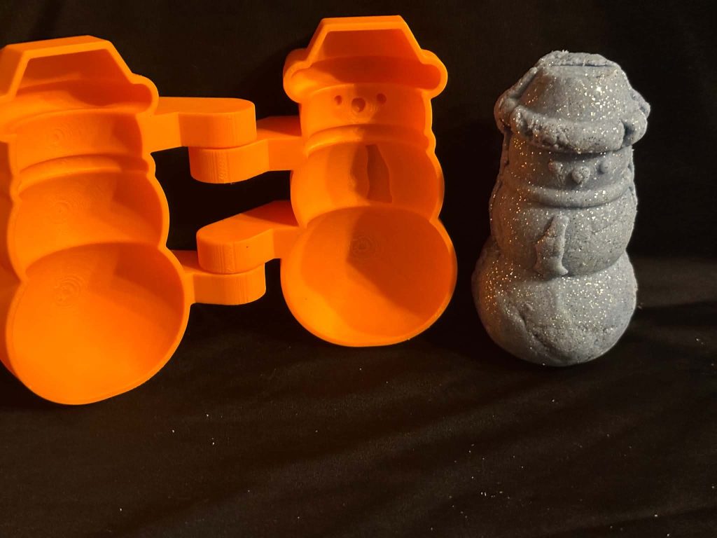 3D printed Snowman Mould - great for play dough