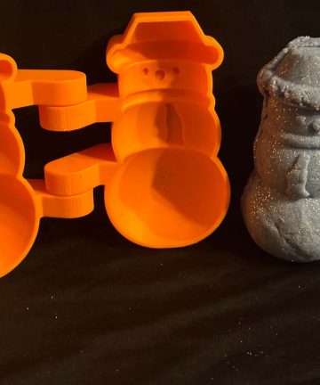 3D printed Snowman Mould - great for play dough - Image 2