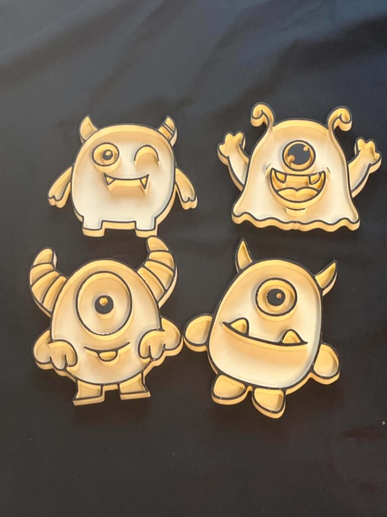 Mini Monster Sensory play trays