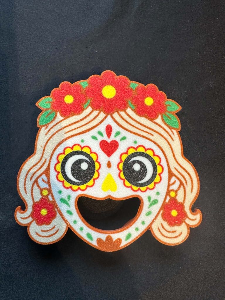 3D Printed La Catrina/Day of the Dead Feeding Face - Great Halloween activities
