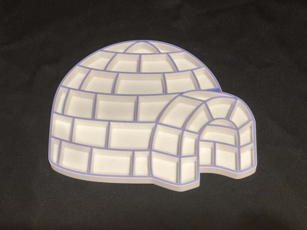 3D printed Igloo Tray - great for sensory play tray