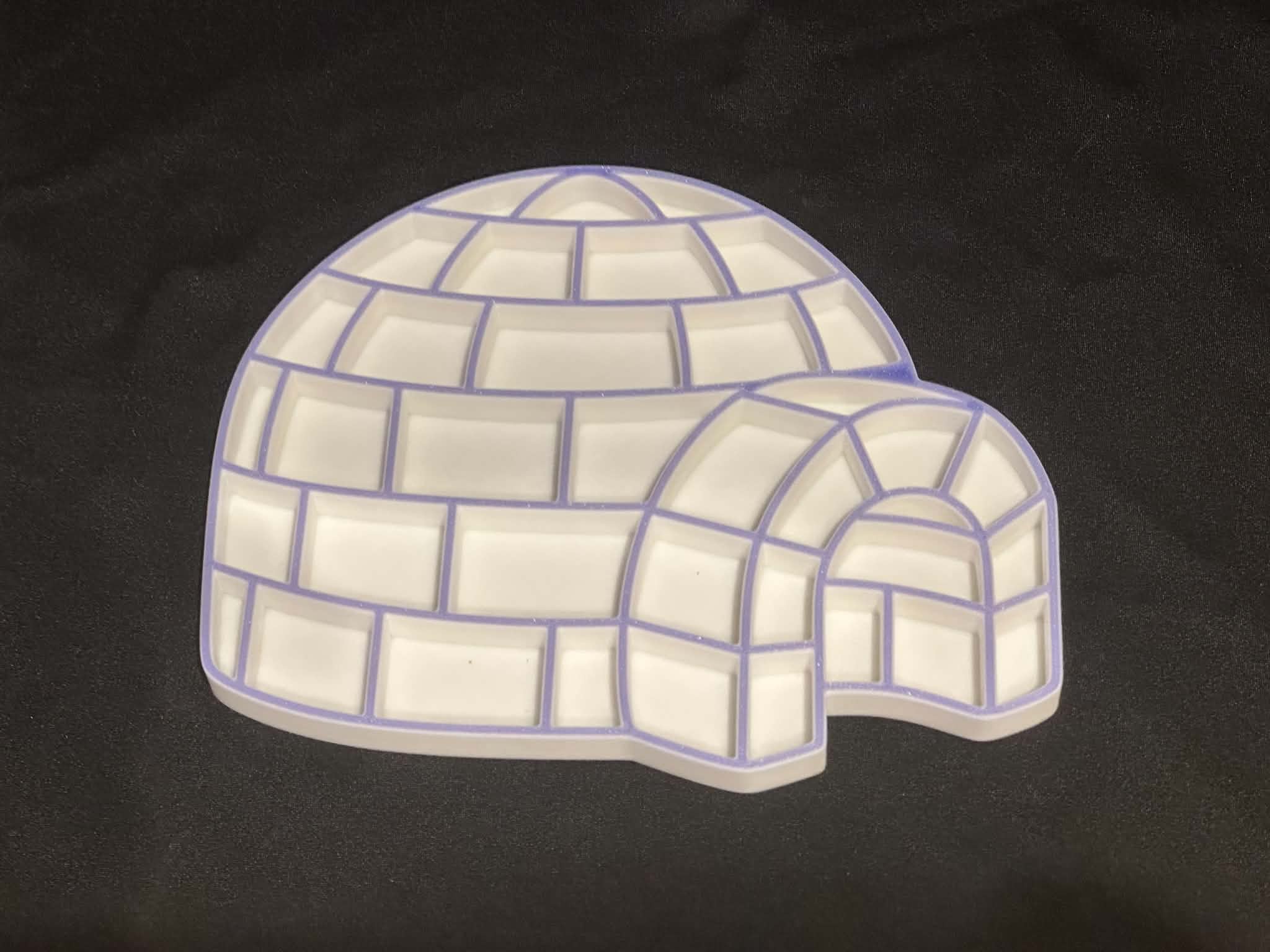 3D printed Igloo Tray - great for sensory play tray - Image 1