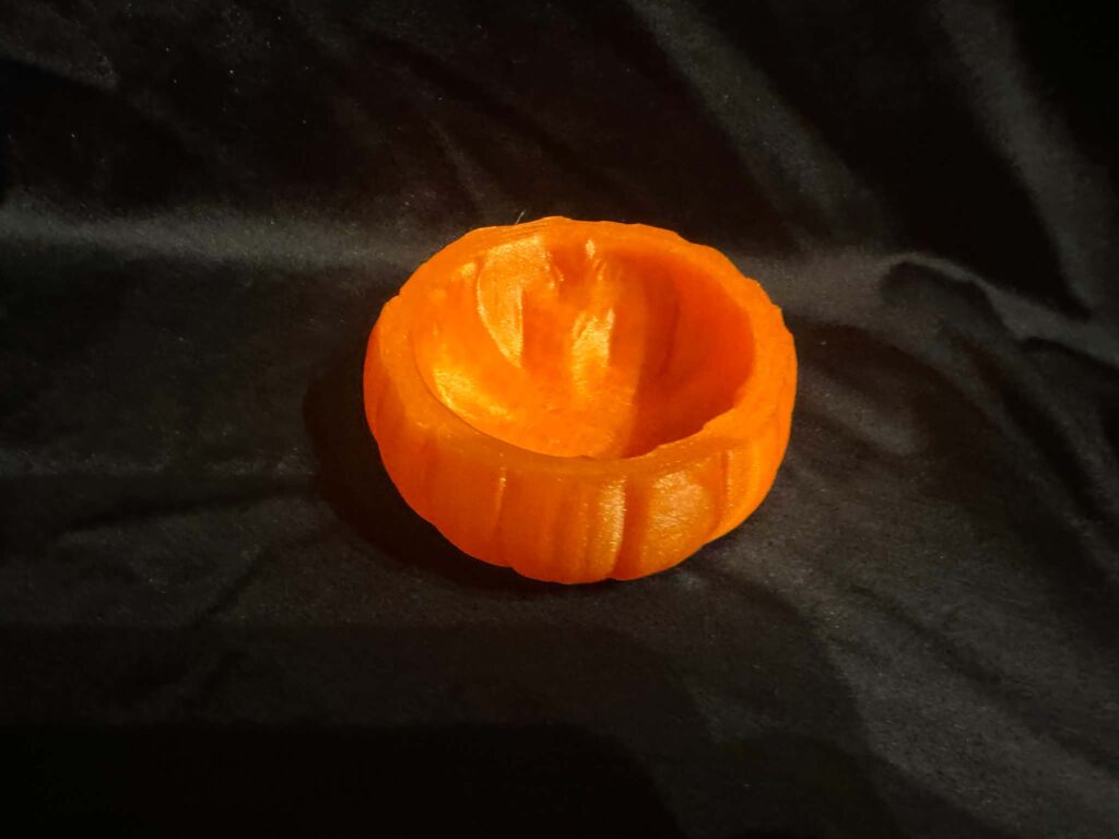 3D printed Pumpkin Bowl - great for sensory play trays
