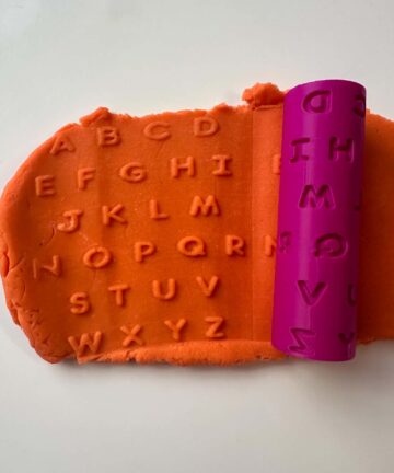 Alphabet Play Dough Roller - great for letter recognition