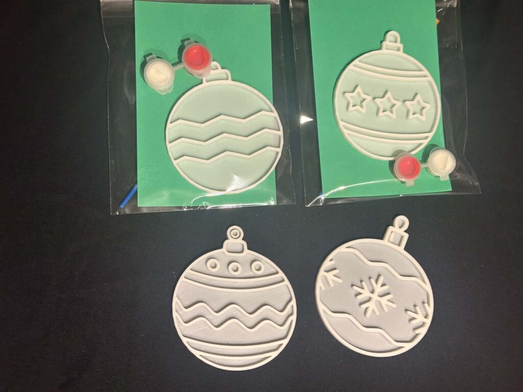 Paint your Own Christmas Baubles - 3D Printed
