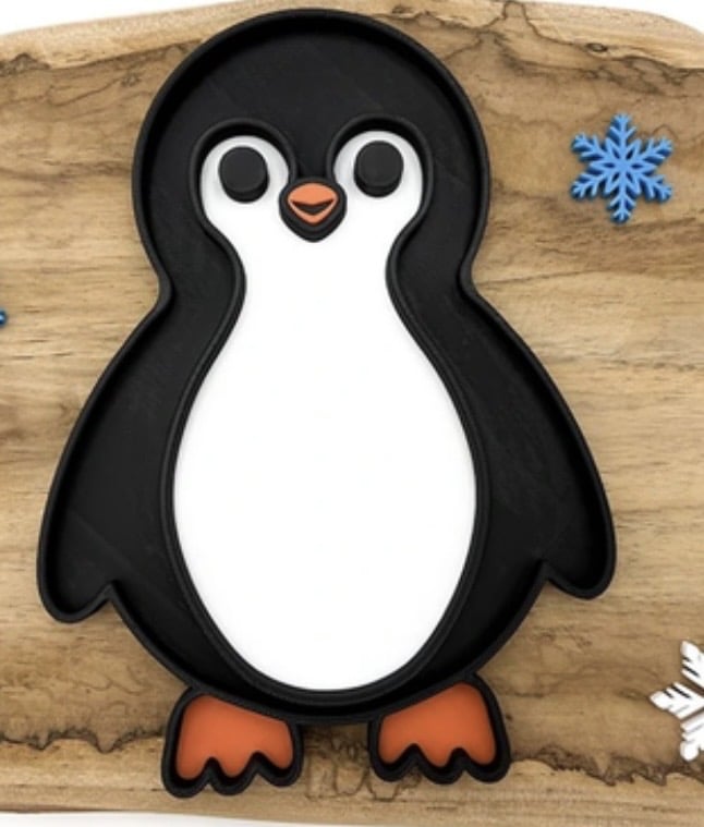 Penguin Sensory play tray 3D printed
