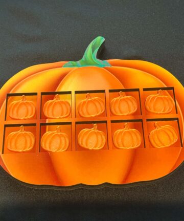 Pumpkin Ten Frame & Tokens - Great to help children visualise numbers up to 10 - Image 1