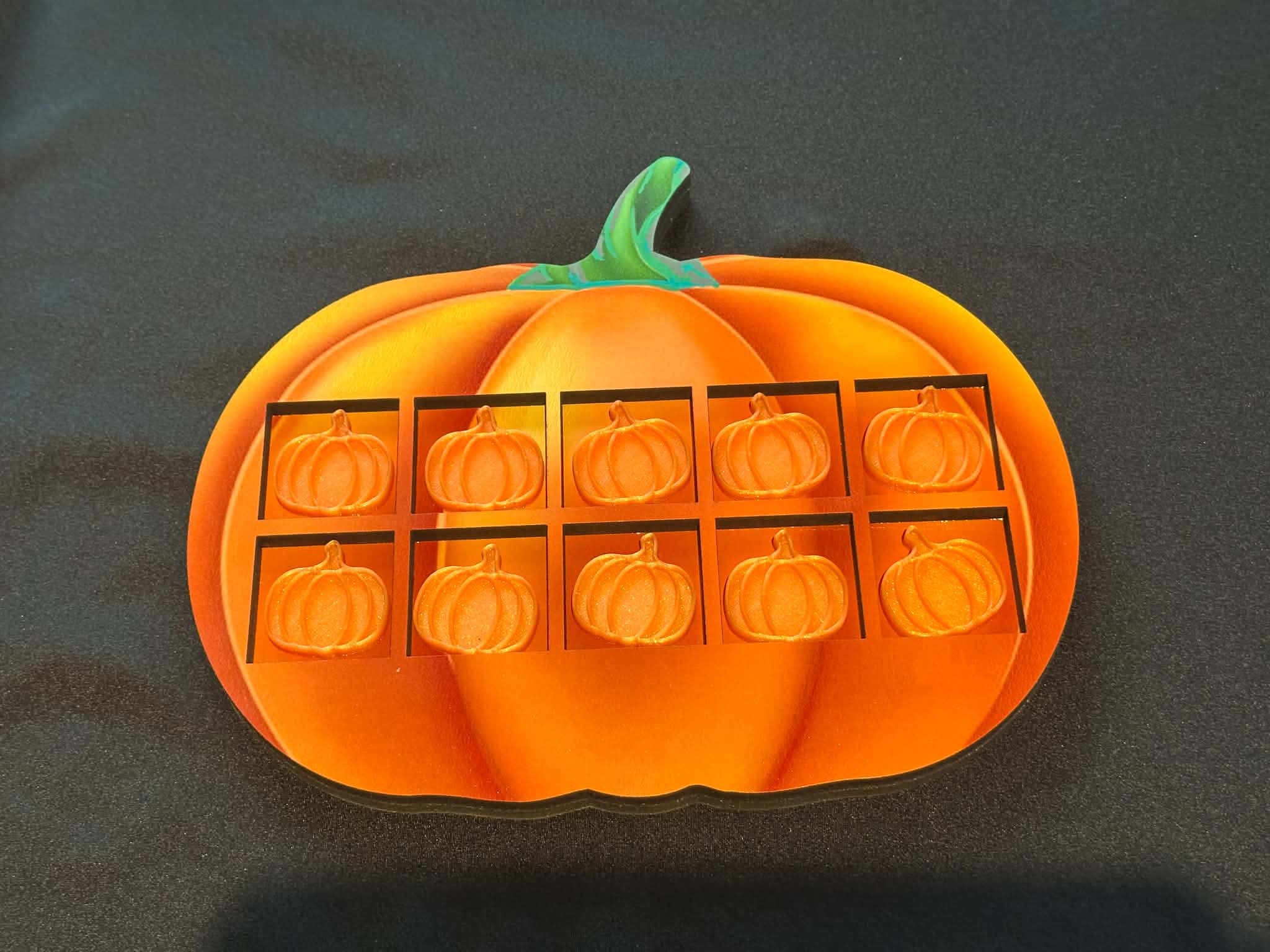 Pumpkin Ten Frame & Tokens - Great to help children visualise numbers up to 10 - Image 1
