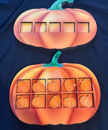 Pumpkin Ten Frame & Tokens - Great to help children visualise numbers up to 10 - Image 4