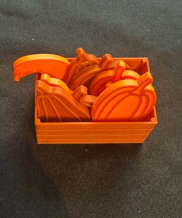 3D Printed Pumpkins in a mini crate – Great for Sensory play - Image 2