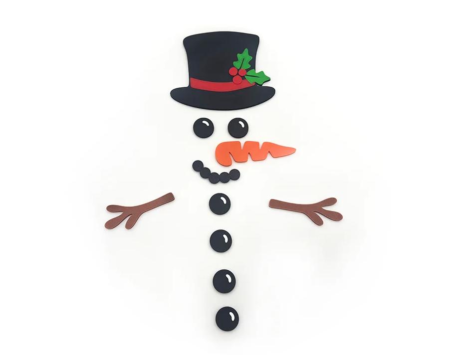 Build your Own Snowman 3D Printed set - great for play Dough or sensory play