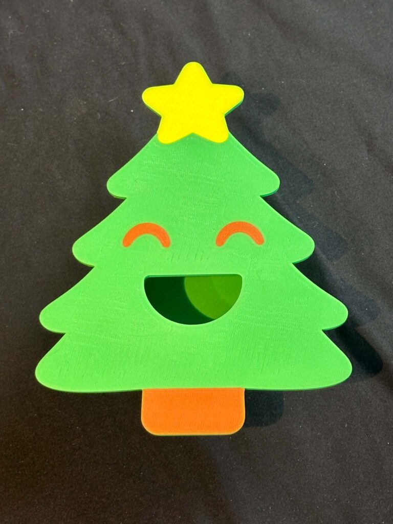Christmas Tree Feeding Face - great find motor skills activity