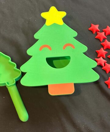 Christmas Tree Feeding Face - great find motor skills activity - Image 2