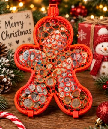 Mesh Fillable Gingerbread man - great for Christmas gifts - Image 1