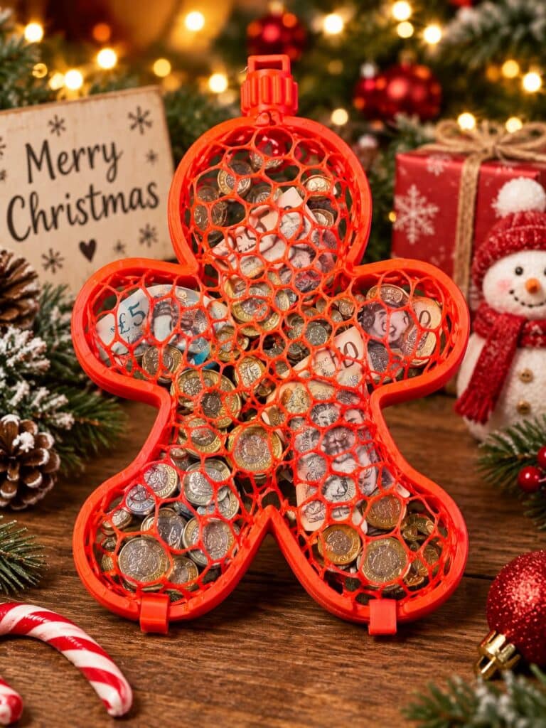 Mesh Fillable Gingerbread man - great for Christmas gifts