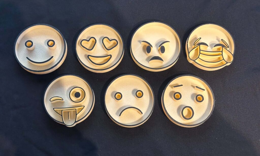 Mini Emotional trays-Great for sensory play or play dough