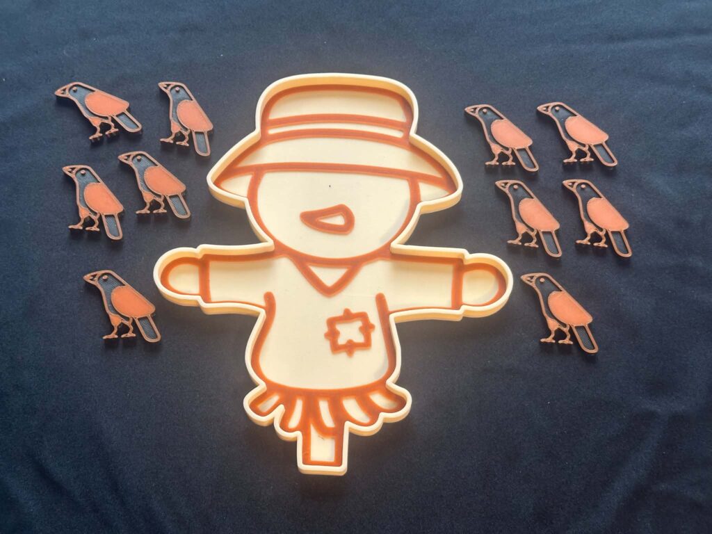 Scarecrow tray - great for sensory play
