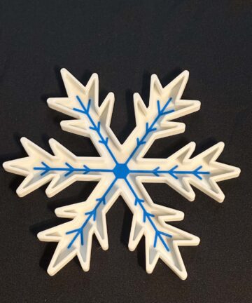 Snowflake Sensory play tray 3D printed