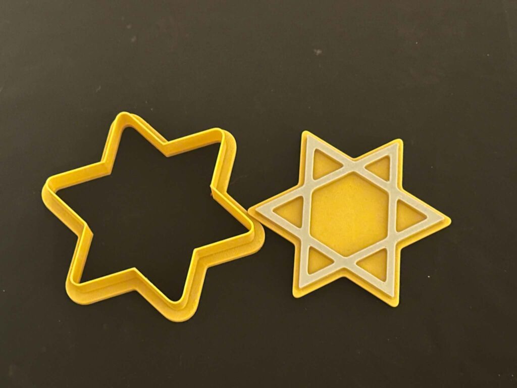 Star of David Play Dough Cutter and Stamper- Great for play Dough