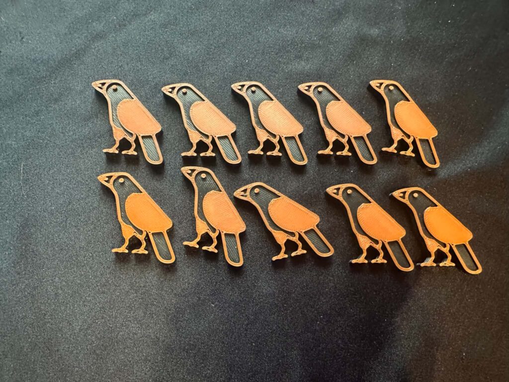 3D printed Mini Crow Tokens set of 10